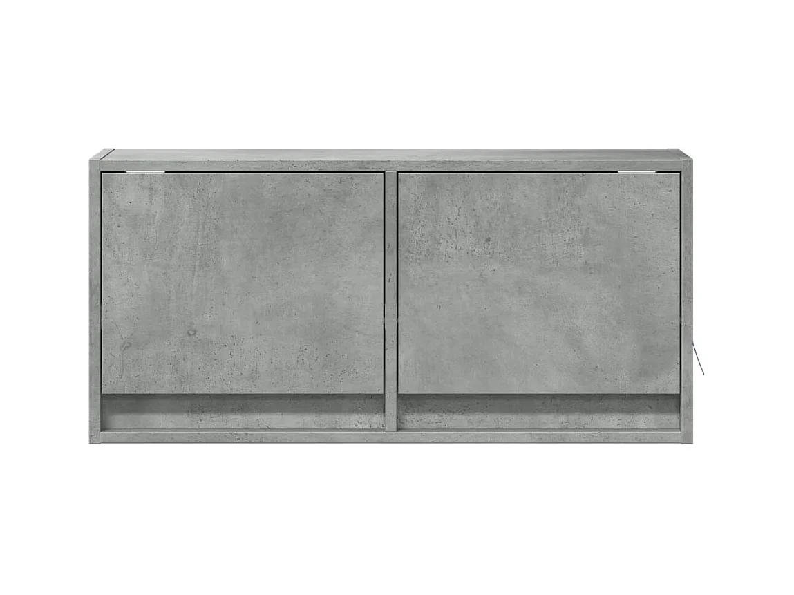 TV-Wandschrank mit LED-Beleuchtung Betongrau 80x31x38 cm