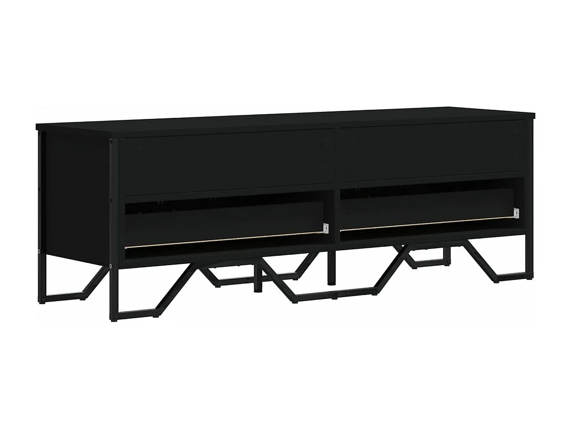 Tv-meubel 122x34x41 cm bewerkt hout zwart