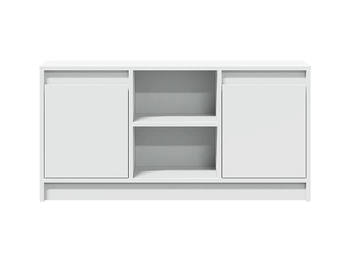 Meuble TV avec LED blanc 100x34x50 cm bois d'ingénierie