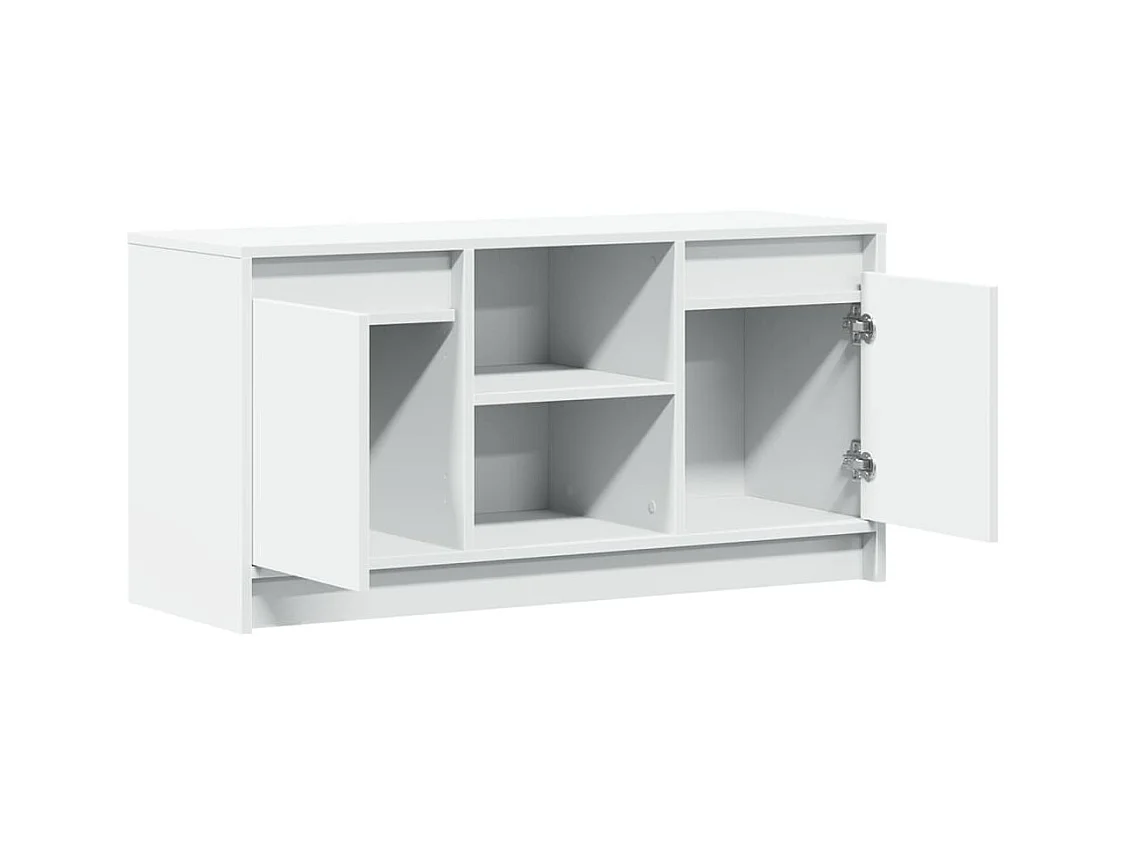 Meuble TV avec LED blanc 100x34x50 cm bois d'ingénierie