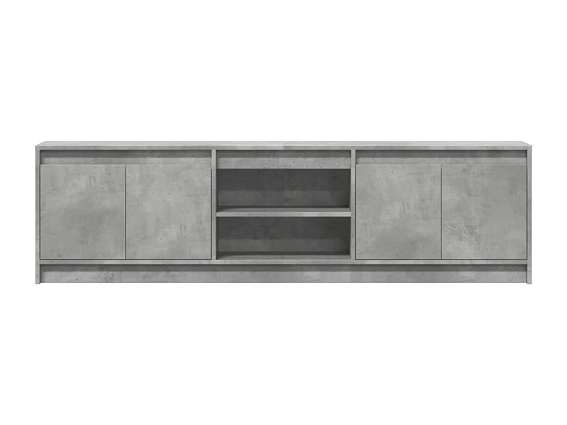 Móvel de TV com luzes LED derivados de madeira cinzento cimento