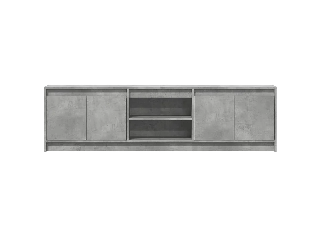 Mueble de TV LED madera ingeniería gris hormigón 180x34x50 cm