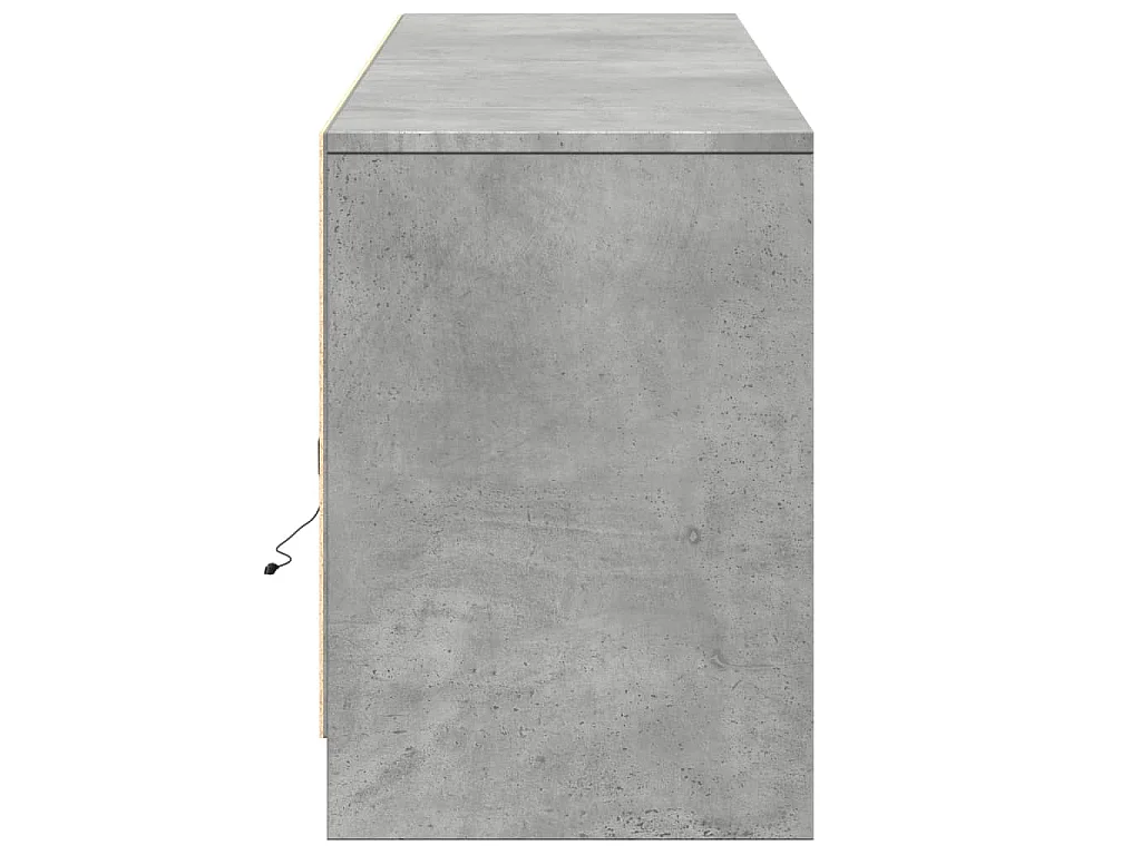 Mueble de TV LED madera ingeniería gris hormigón 180x34x50 cm
