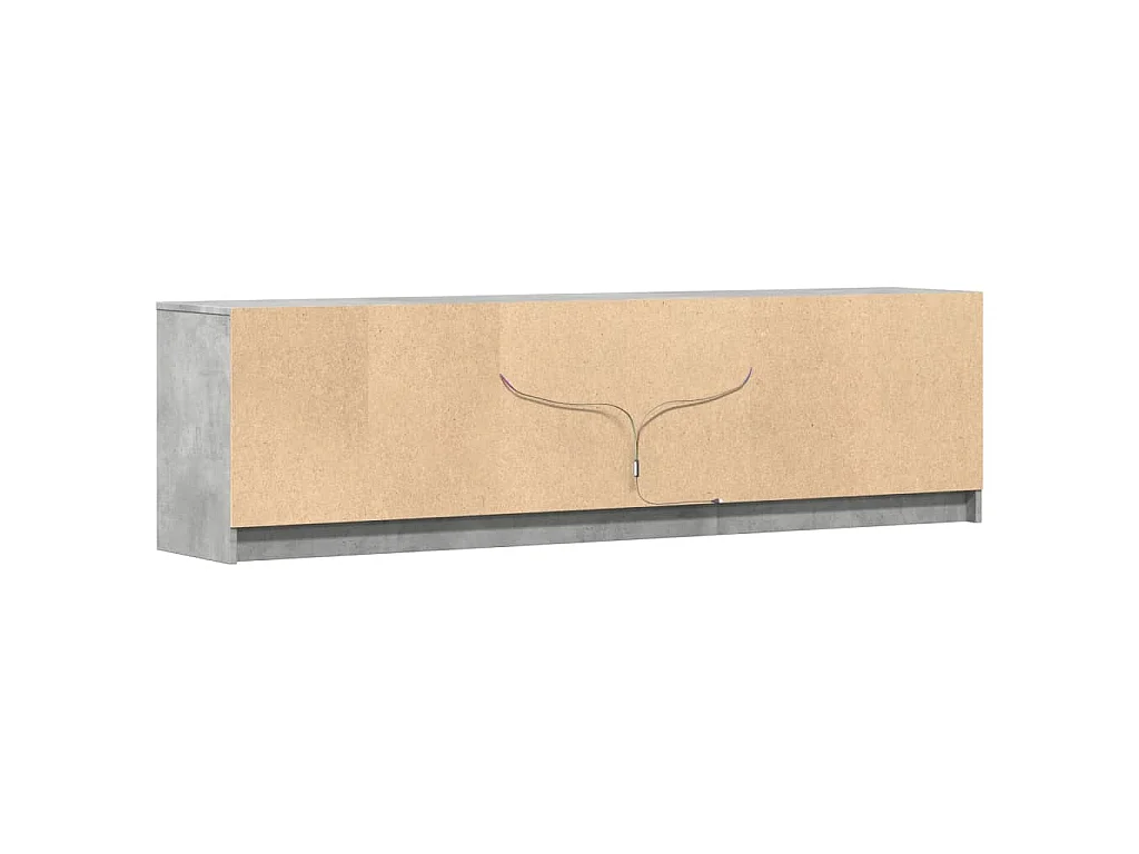 Mueble de TV LED madera ingeniería gris hormigón 180x34x50 cm
