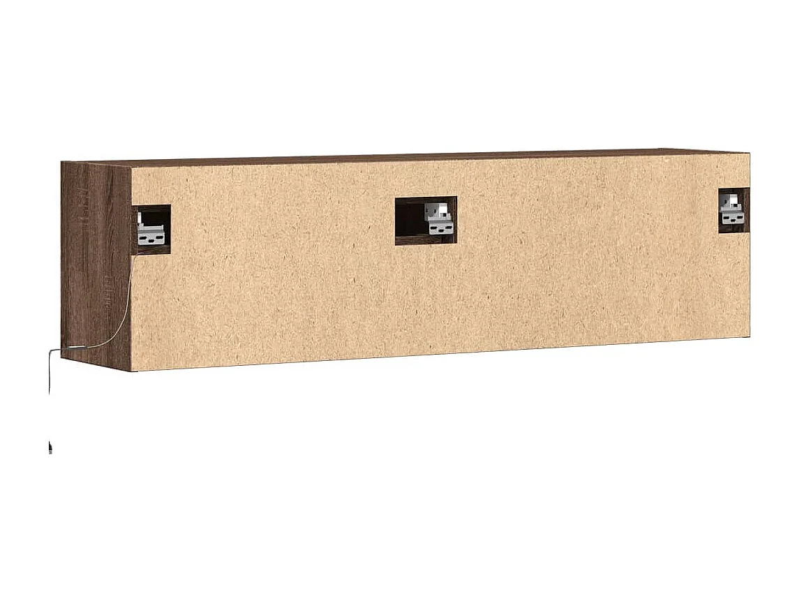 TV-Wandschrank mit LED-Beleuchtung Eichen-Optik 140x31x38 cm