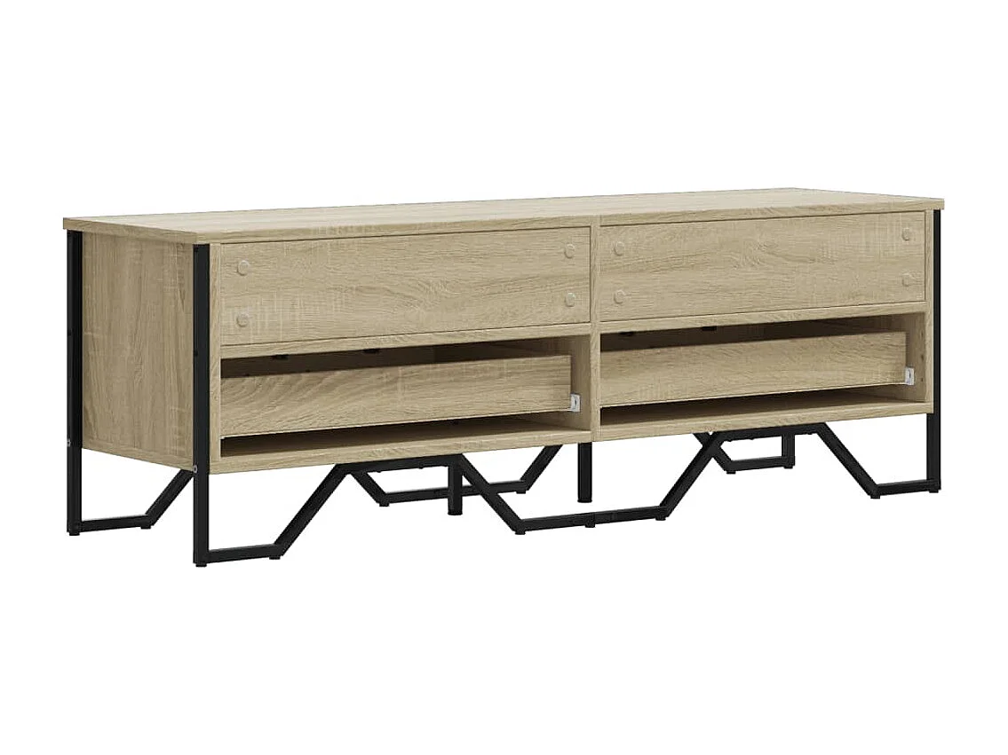 Tv-meubel 122x34x41 cm bewerkt hout sonoma eikenkleurig