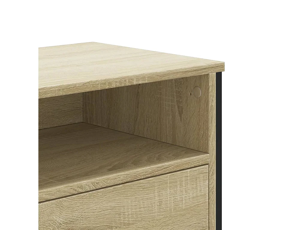 Tv-meubel 122x34x41 cm bewerkt hout sonoma eikenkleurig
