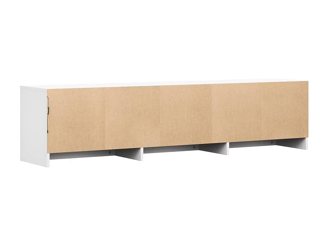 TV-Schrank mit LED-Beleuchtung Weiß 165x34x40 cm Holzwerkstoff