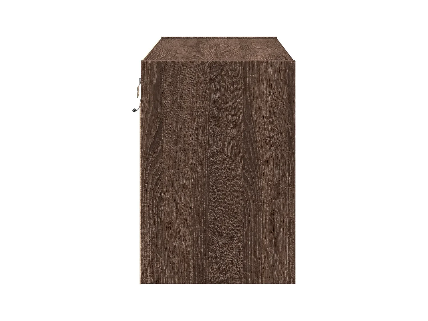 Meuble TV mural avec lumières LED chêne marron 80x31x45 cm