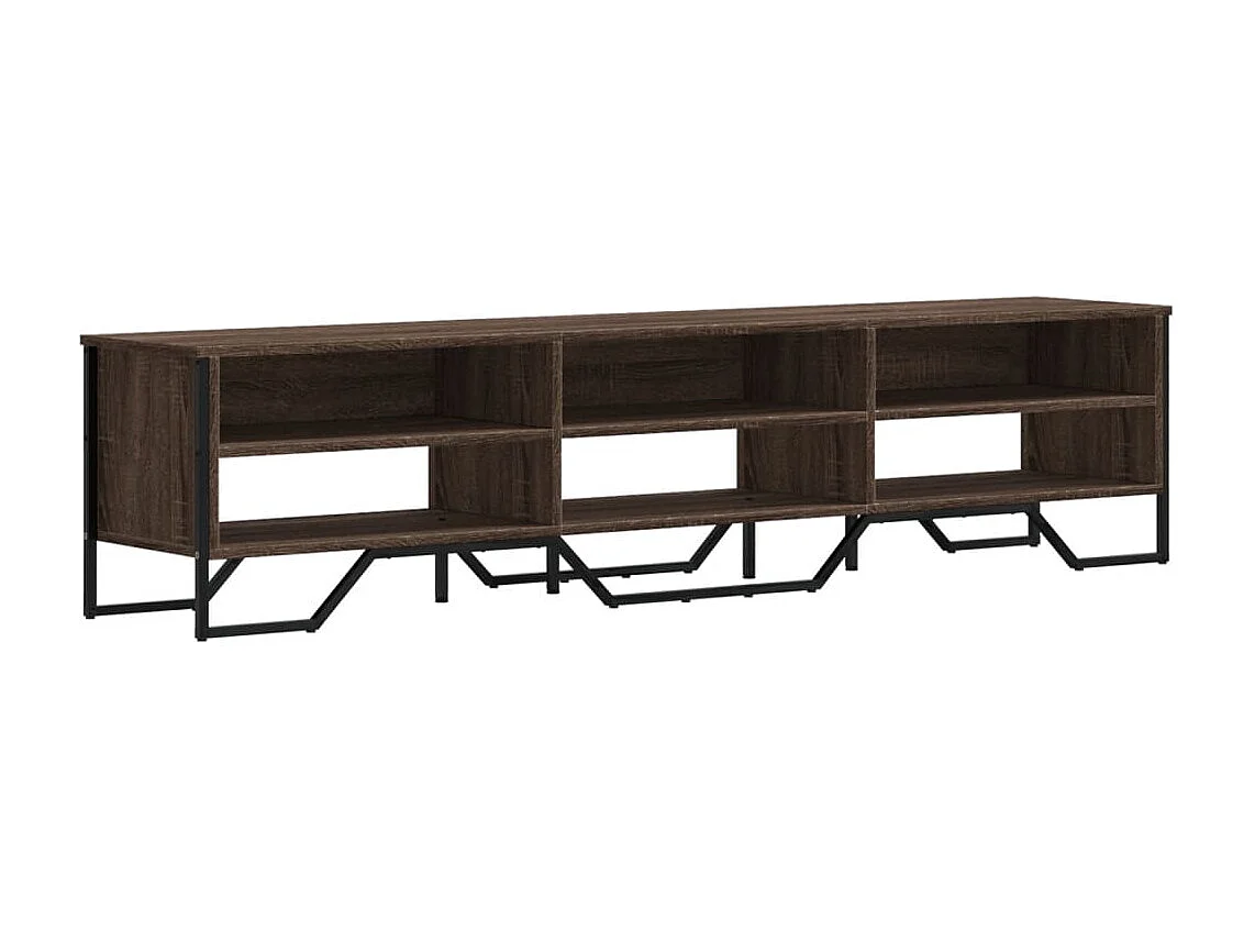 Tv-meubel 180x34x41 cm bewerkt hout bruin eikenkleurig