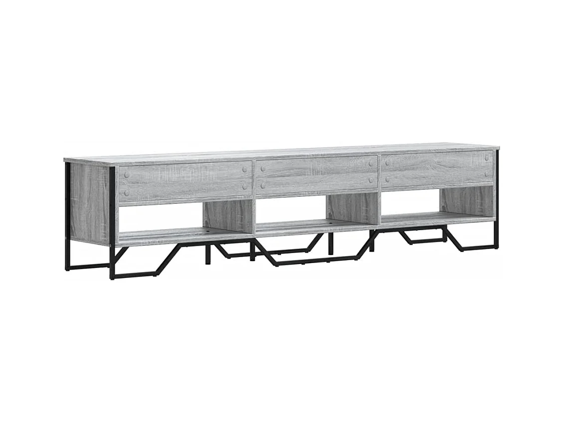 Meuble TV sonoma gris 180x34x41 cm bois d'ingénierie