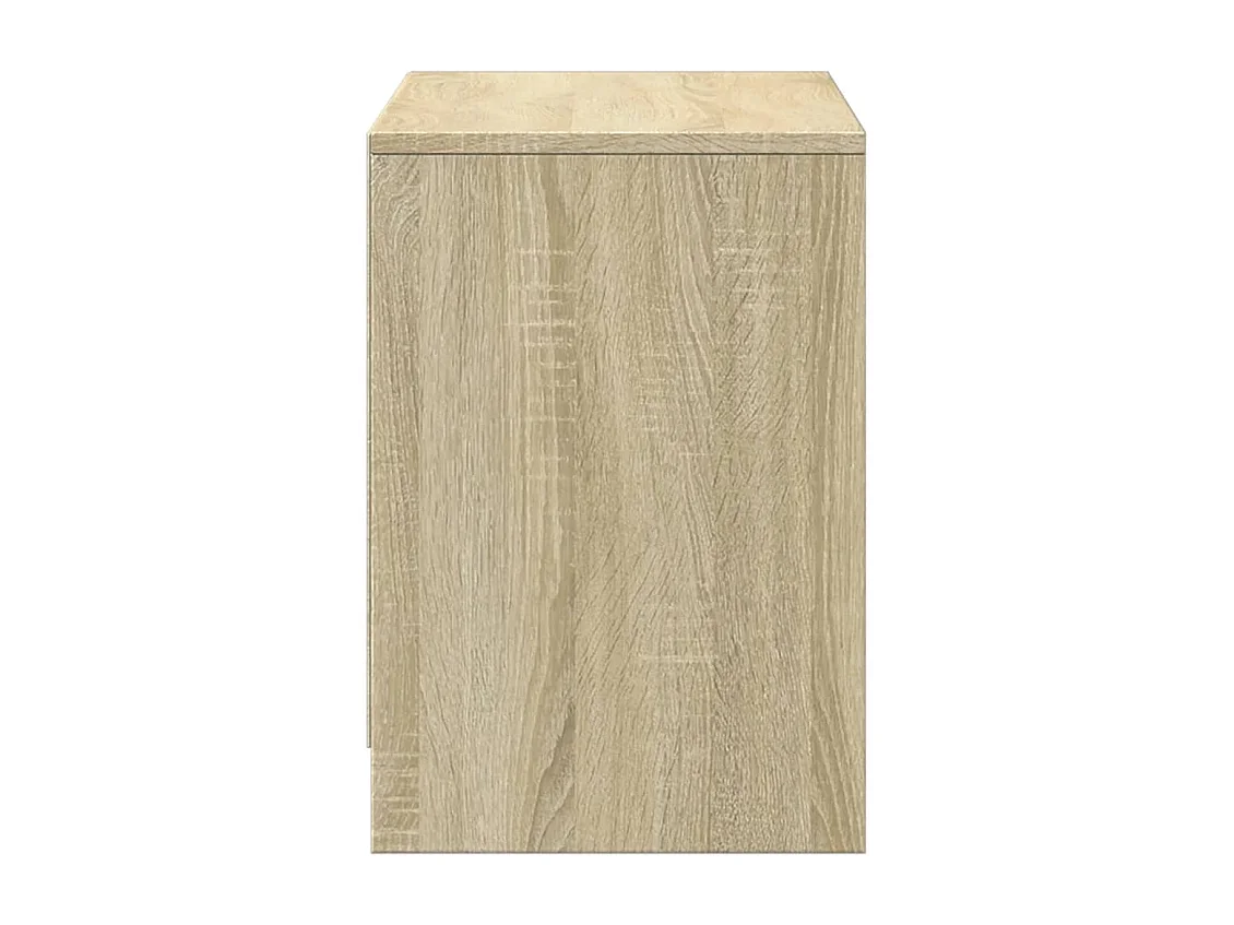 Tv-meubel met LED 100x34x50 cm bewerkt hout sonoma eikenkleurig