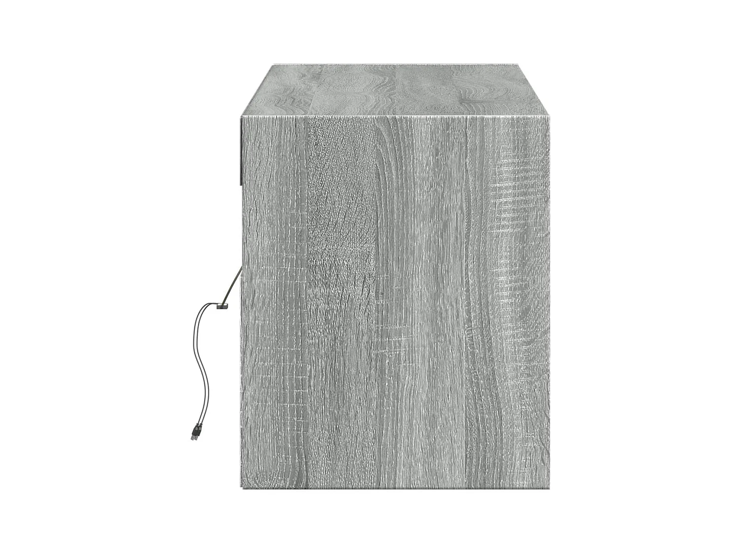 Meuble TV mural avec lumières LED sonoma gris 140x31x38 cm