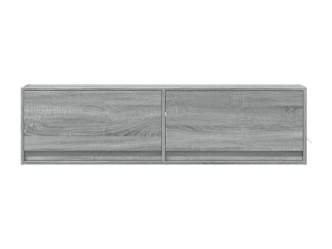 TV-Wandschrank mit LED-Beleuchtung Grau Sonoma 140x31x38 cm