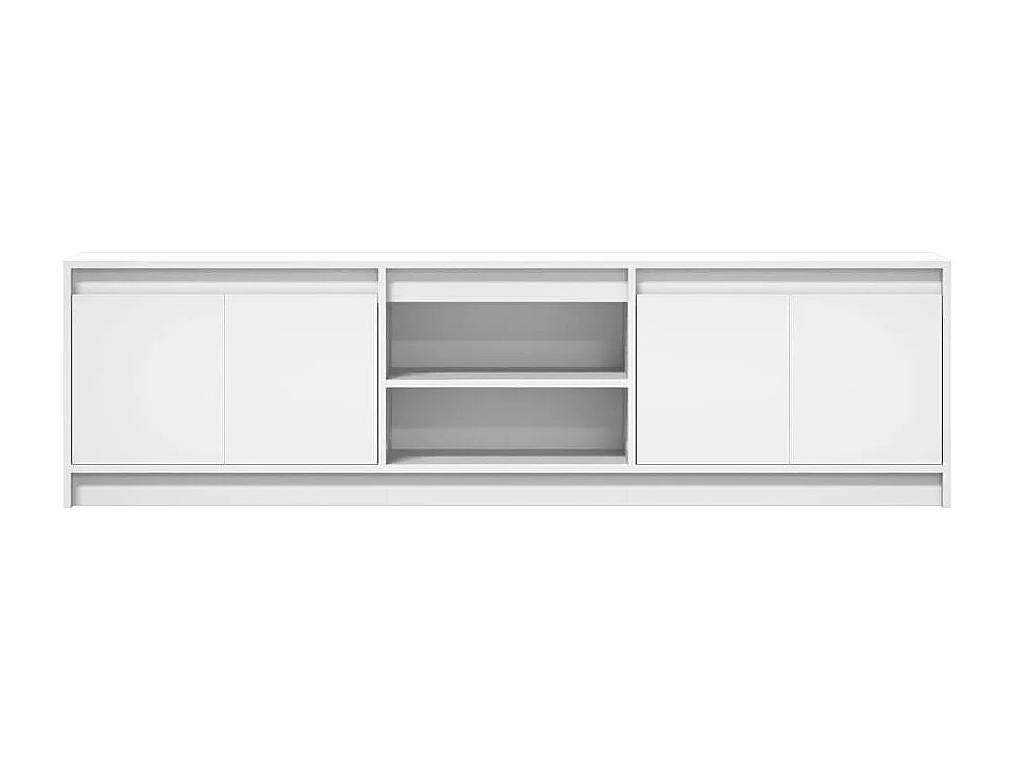 Meuble TV avec LED blanc 180x34x50 cm bois d'ingénierie