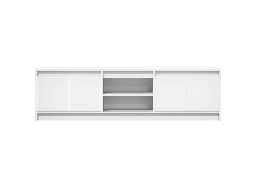 Meuble TV avec LED blanc 180x34x50 cm bois d'ingénierie