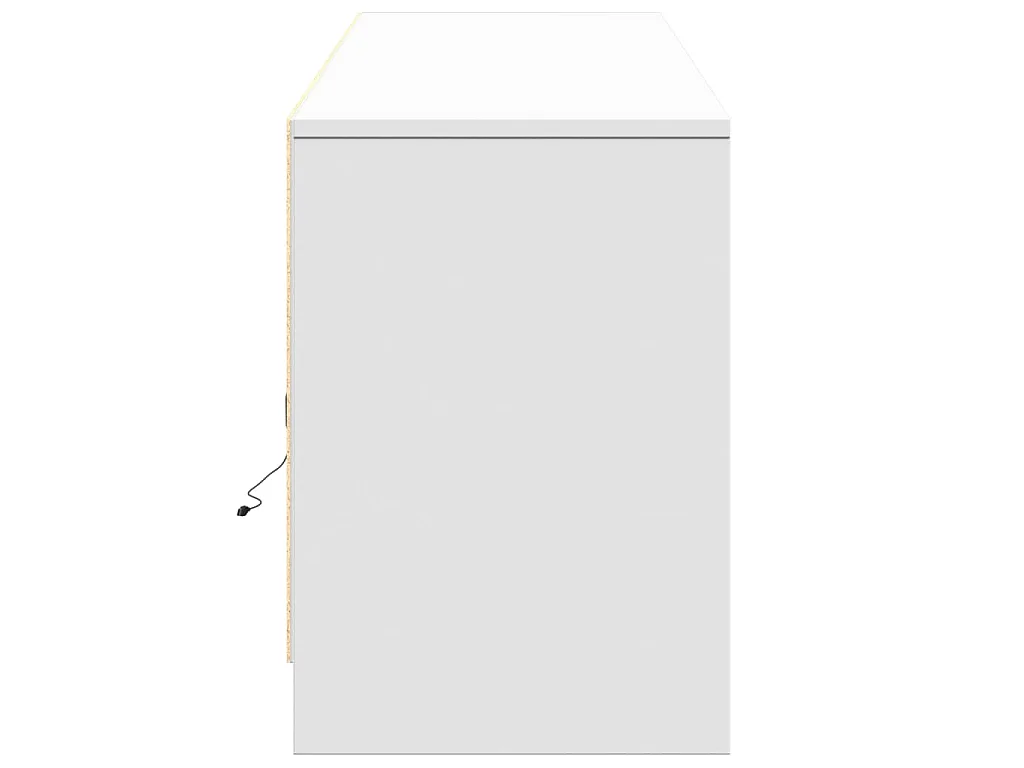 Meuble TV avec LED blanc 180x34x50 cm bois d'ingénierie