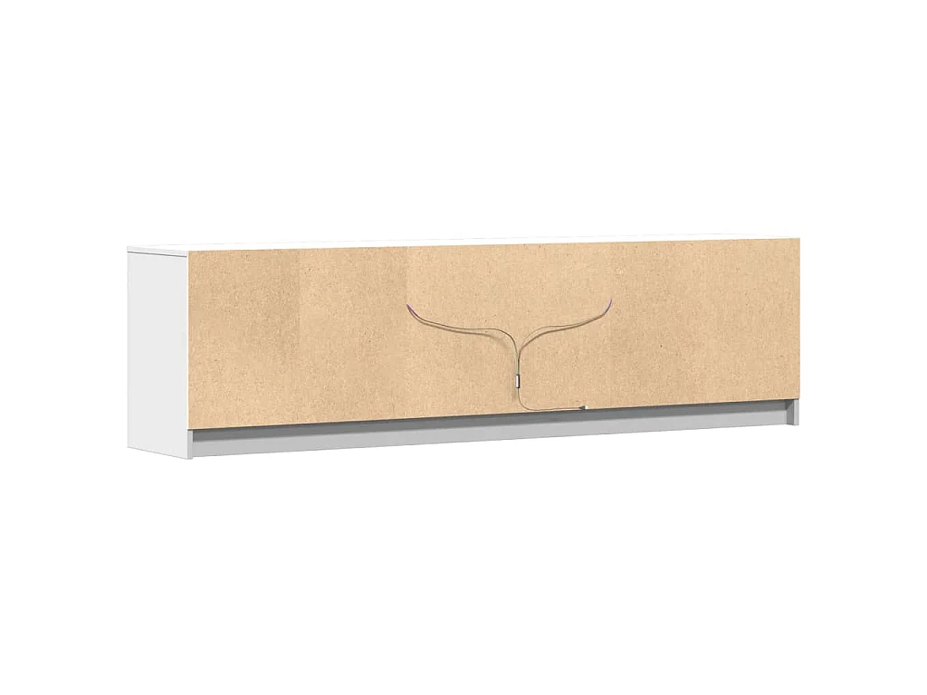 Meuble TV avec LED blanc 180x34x50 cm bois d'ingénierie