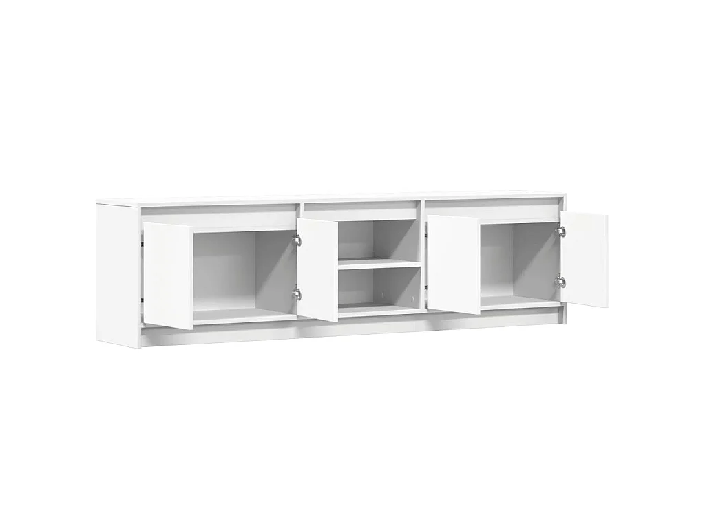 Meuble TV avec LED blanc 180x34x50 cm bois d'ingénierie