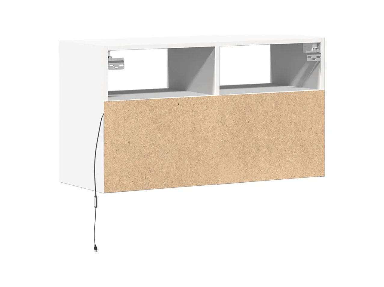 Meuble TV mural avec lumières LED blanc 80x31x45 cm