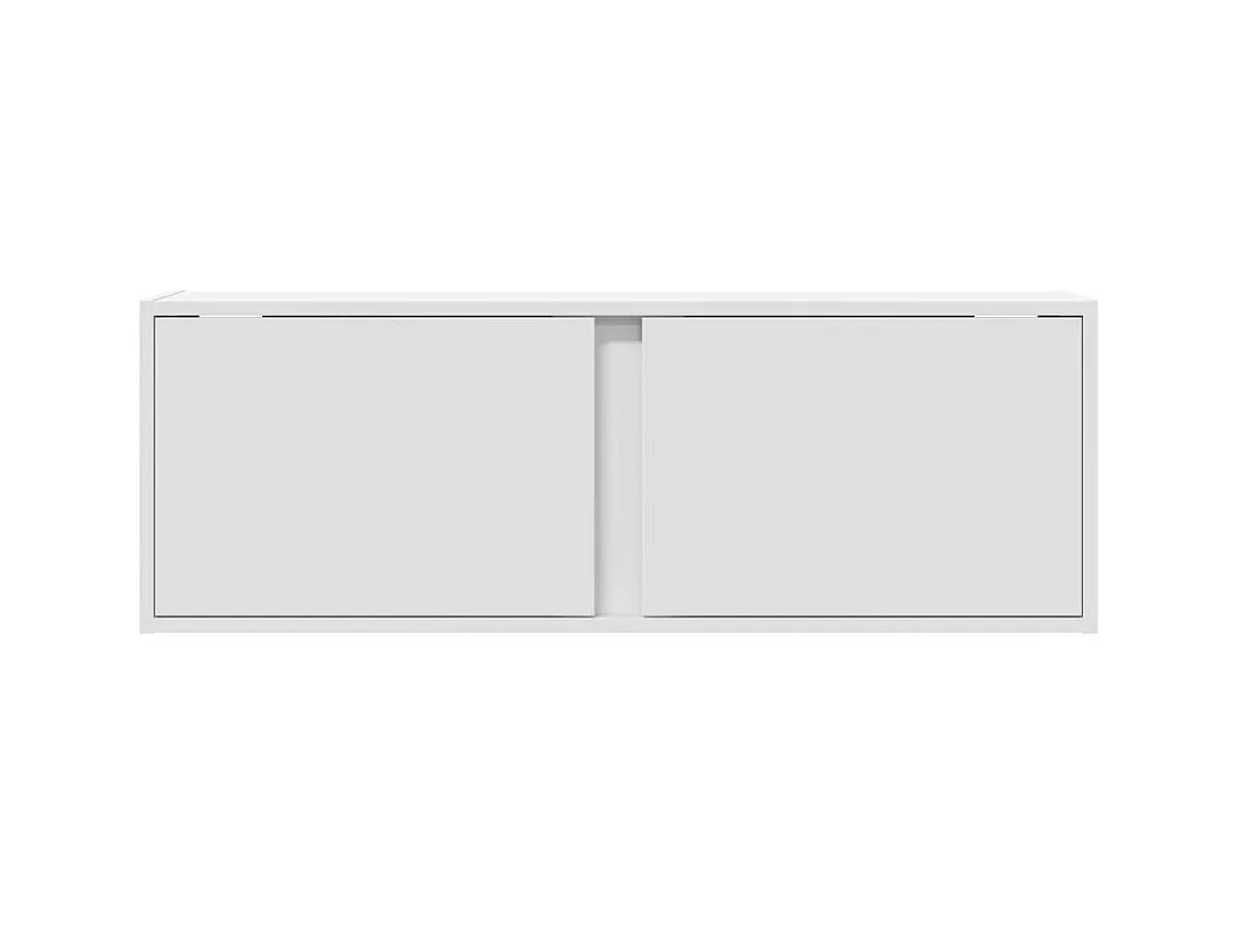 Mobile TV a Parete con Luci LED Bianco 100x31x35 cm