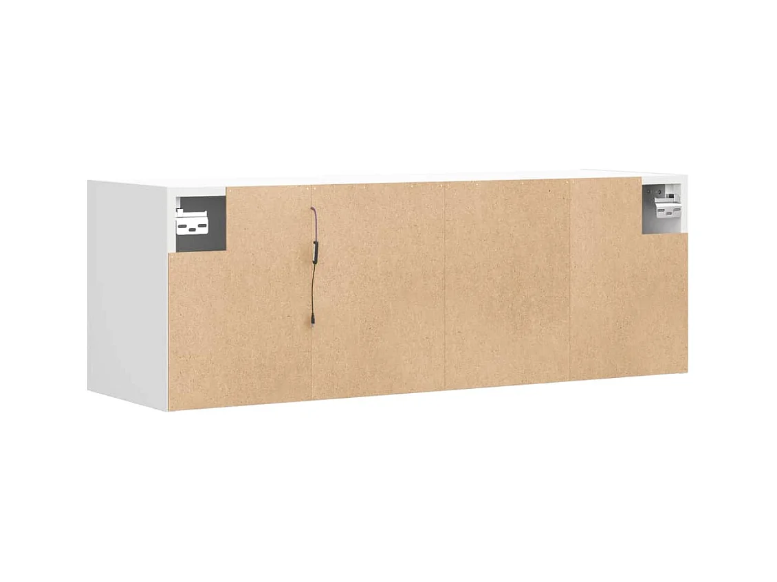 Mobile TV a Parete con Luci LED Bianco 100x31x35 cm