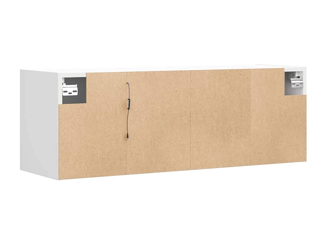 TV-Wandschrank mit LED-Beleuchtung Weiß 100x31x35 cm