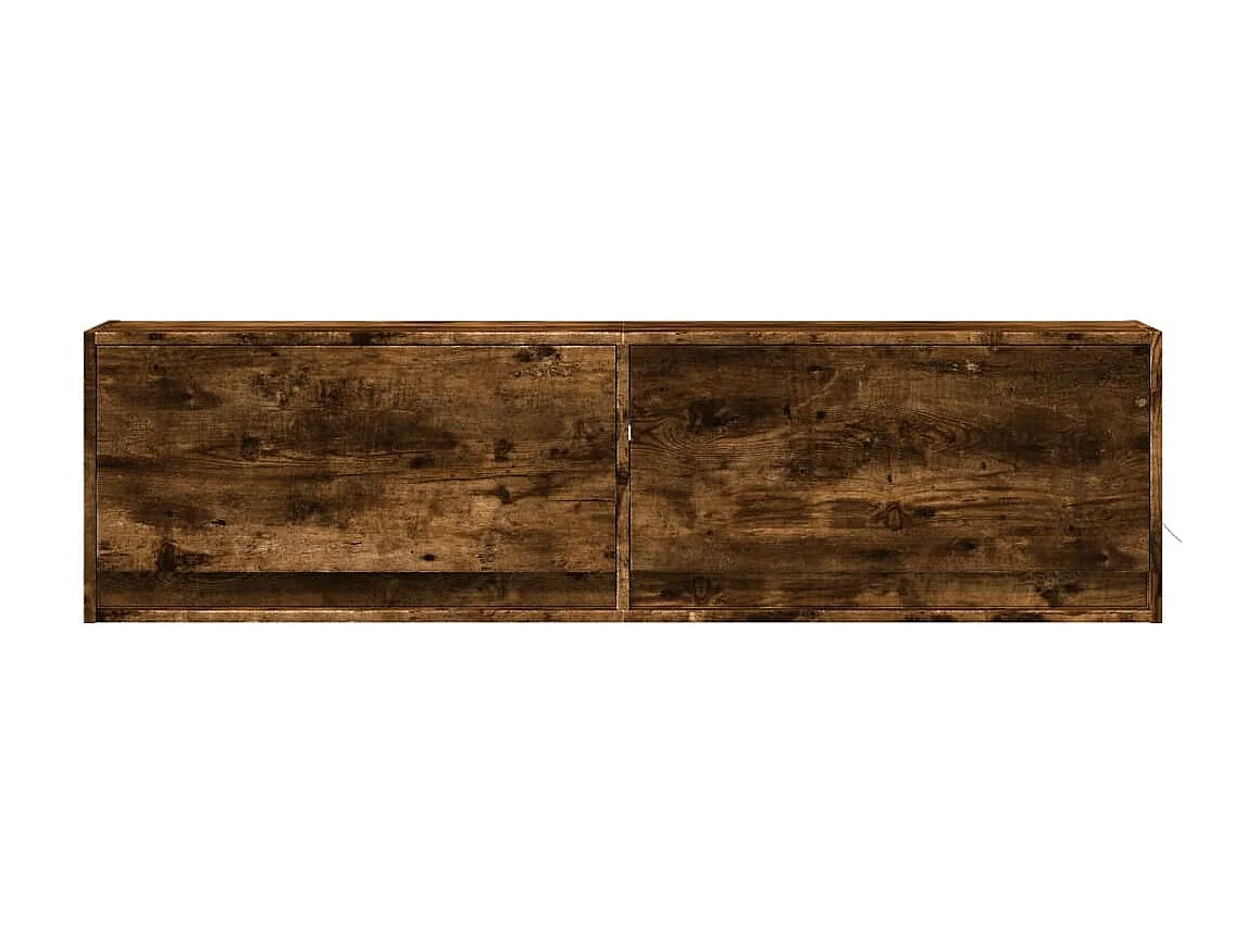 Tv-wandmeubel met LED-verlichting 140x31x38 cm gerookt eiken