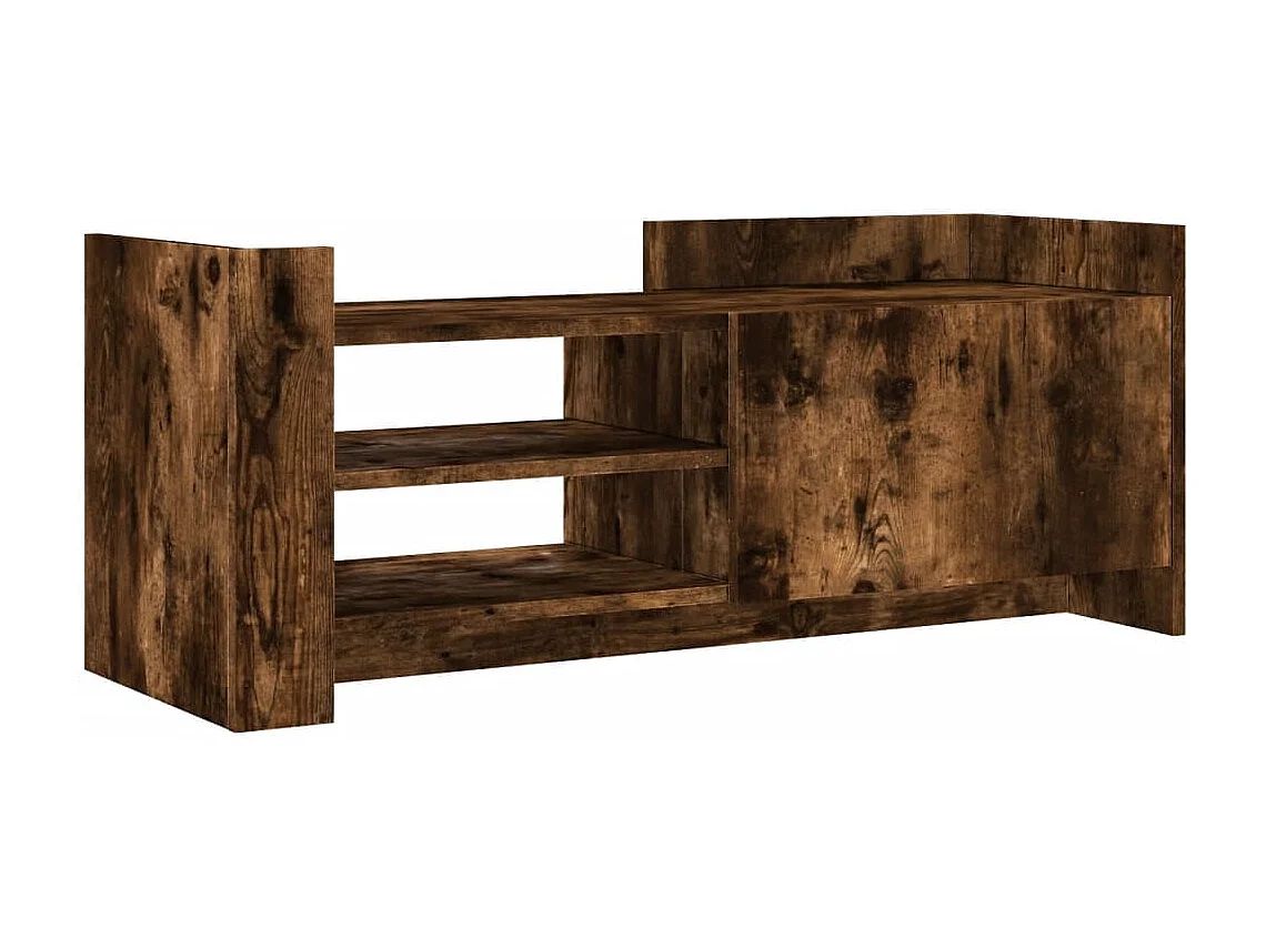 Tv-meubel 100x35x40 cm bewerkt hout gerookt eikenkleurig