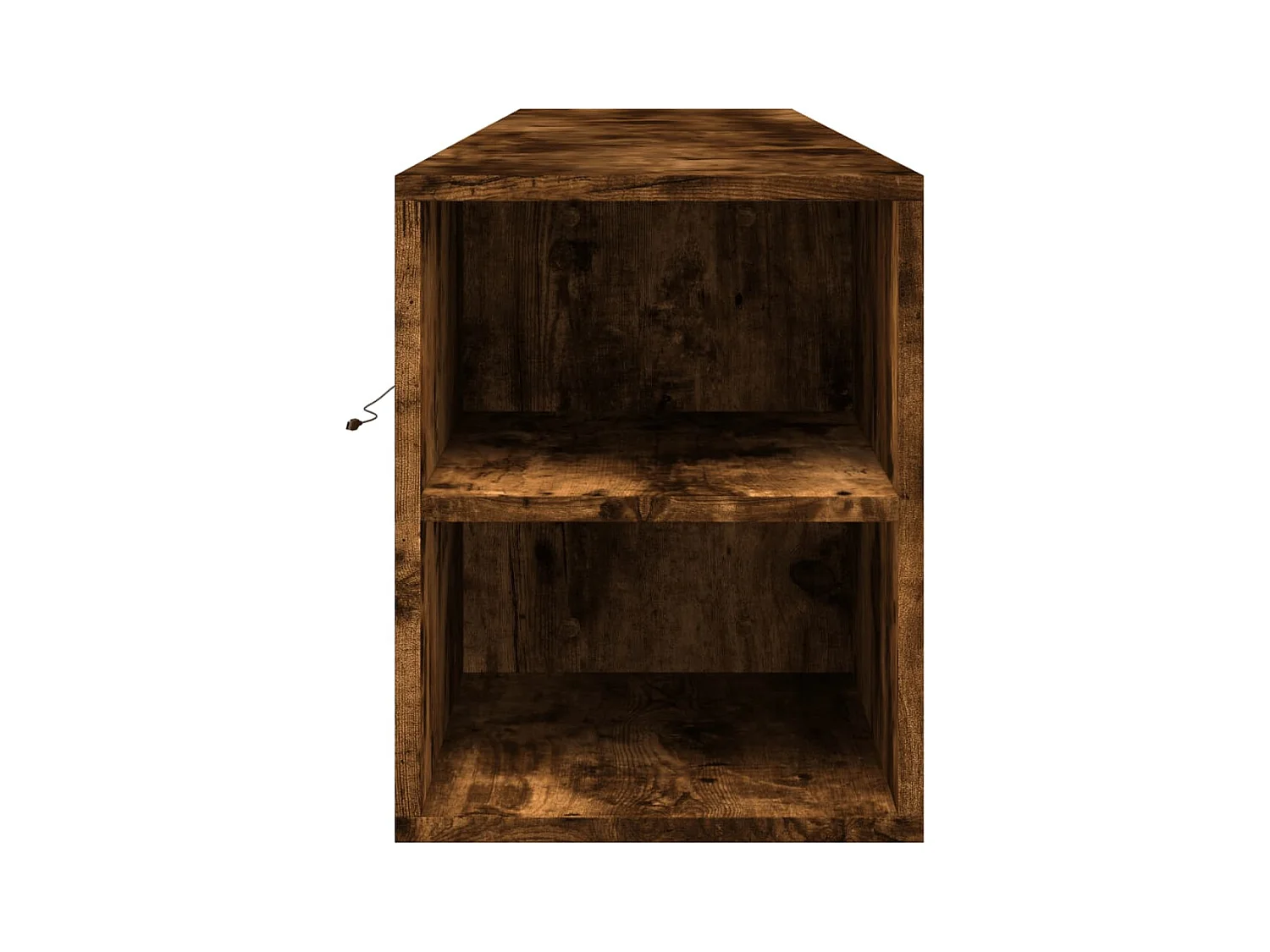 Meuble TV mural avec LED chêne fumé 180x31x39,5 cm