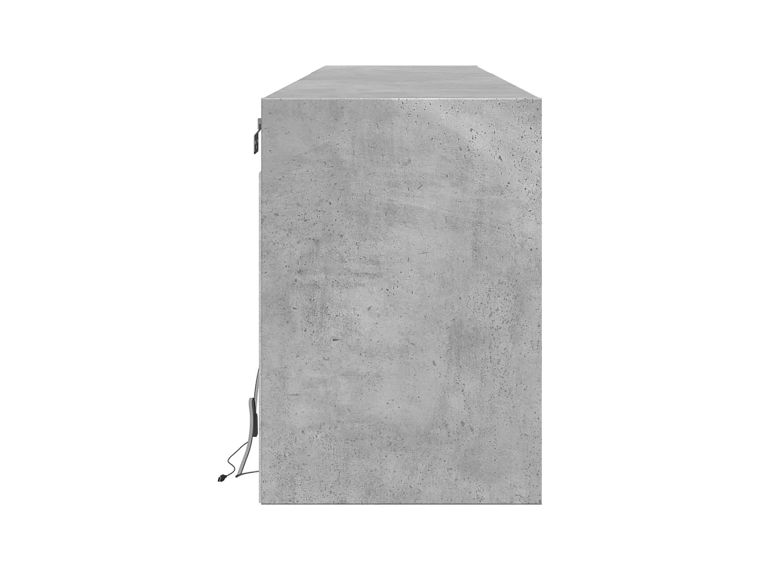 Tv-wandmeubel met LED-verlichting 180x31x45 cm betongrijs