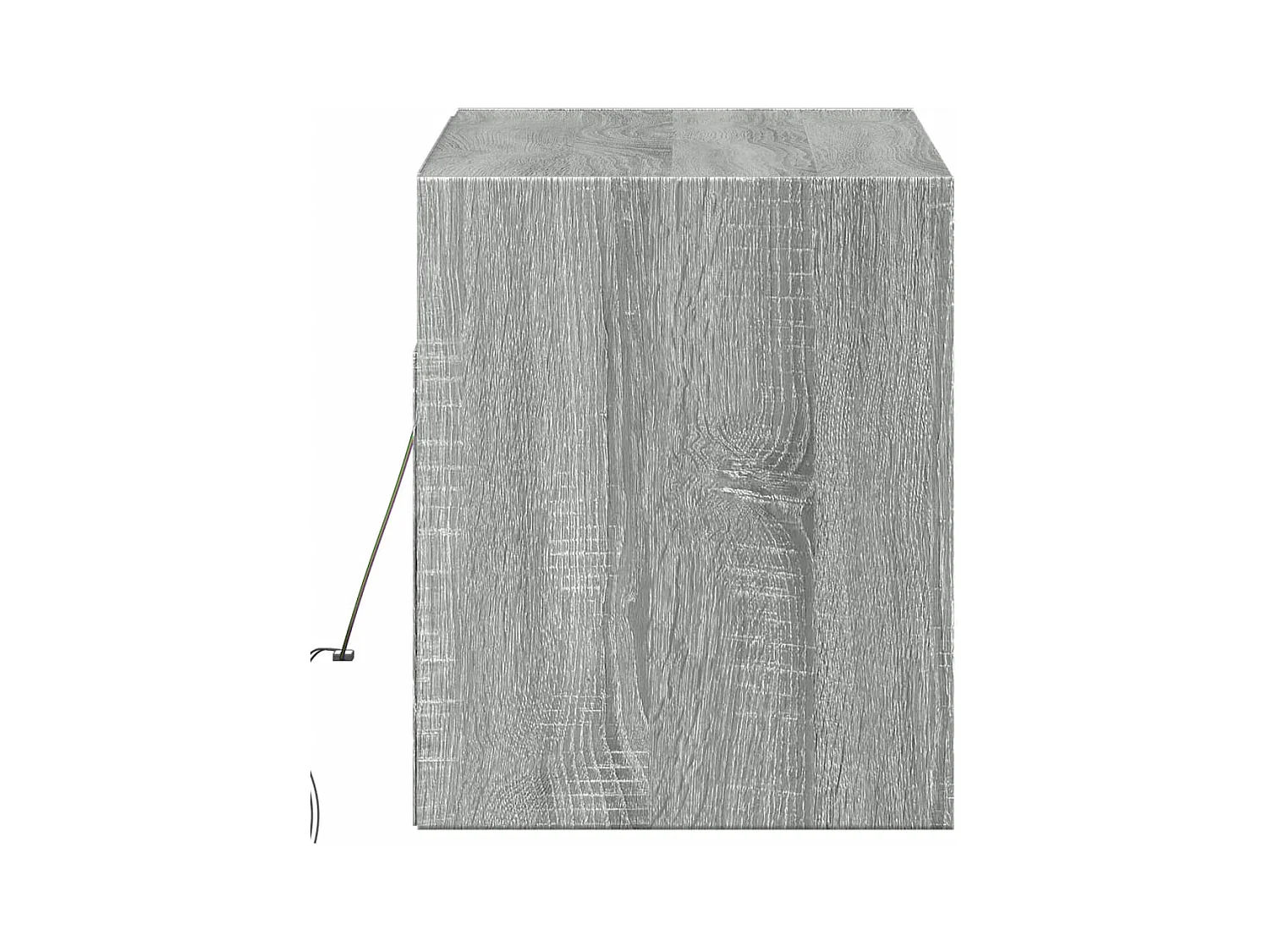 Meuble TV mural avec lumières LED sonoma gris 100x31x35 cm