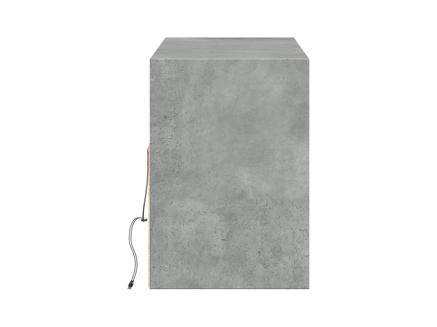 Mobile TV a Parete con Luci LED Grigio Cemento 130x31x45 cm