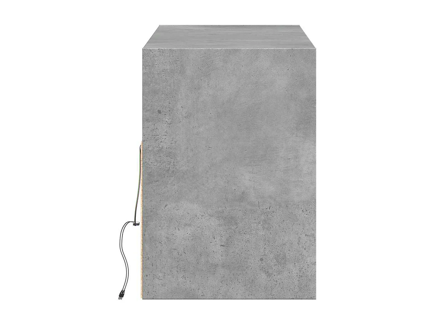 Meuble TV mural avec lumières LED gris béton 130x31x45 cm