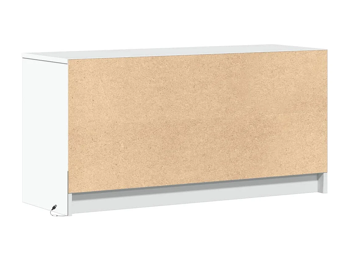 Móvel de TV com luzes LED derivados de madeira branco