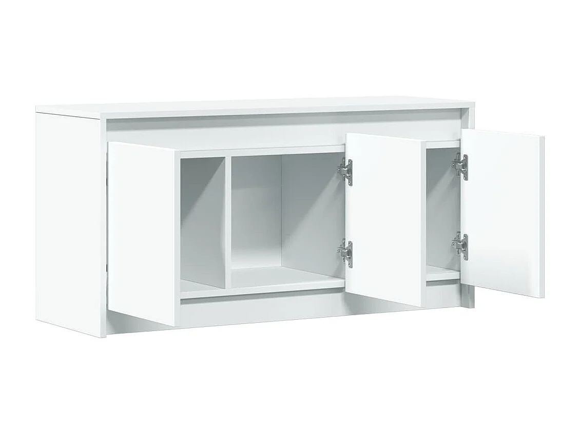 Móvel de TV com luzes LED derivados de madeira branco