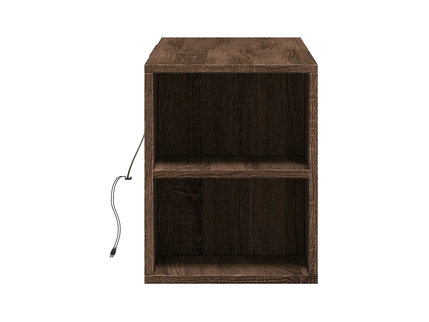 Meuble TV mural avec lumières LED chêne marron 135x31x39,5 cm