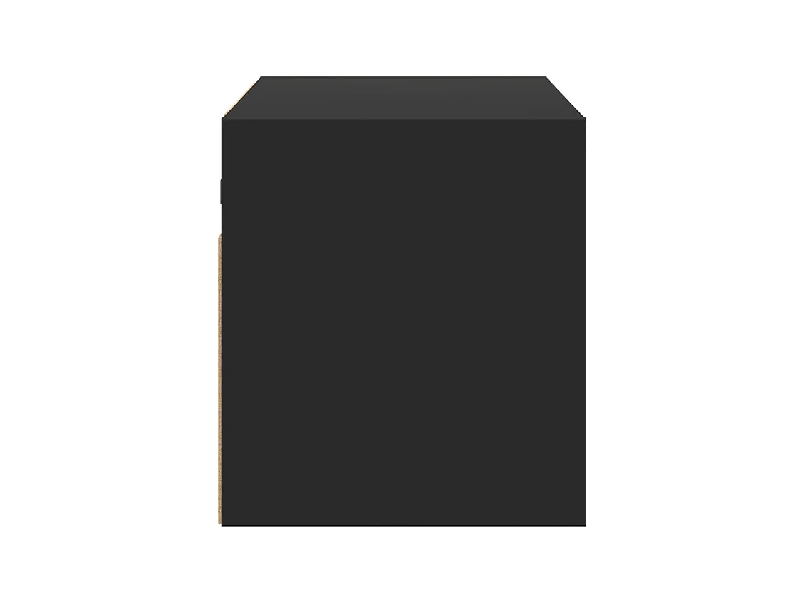 Meuble TV mural avec lumières LED noir 80x31x35 cm