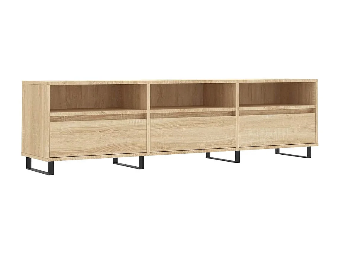 Meuble TV chêne sonoma 150x30x44,5 cm bois d'ingénierie