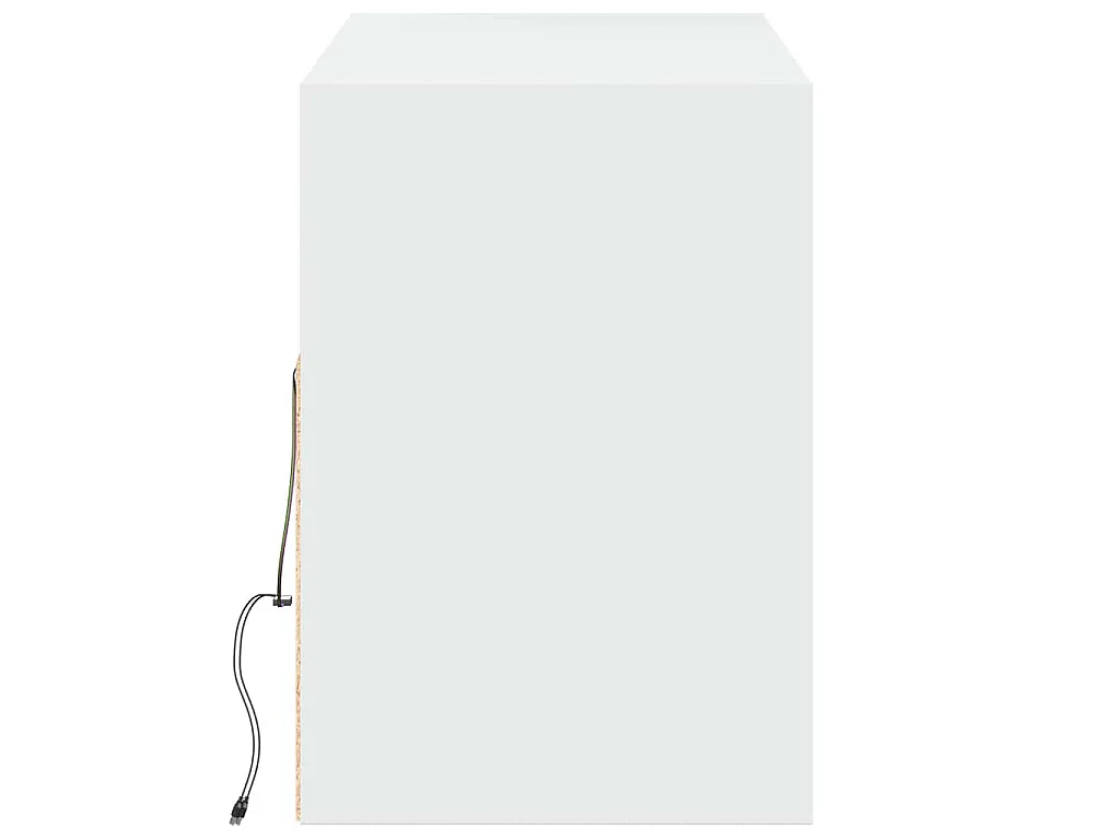 Meuble TV mural avec lumières LED blanc 130x31x45 cm