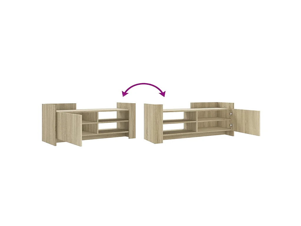 Mobile per TV Rovere Sonoma 100x35x40 cm Legno Multistrato