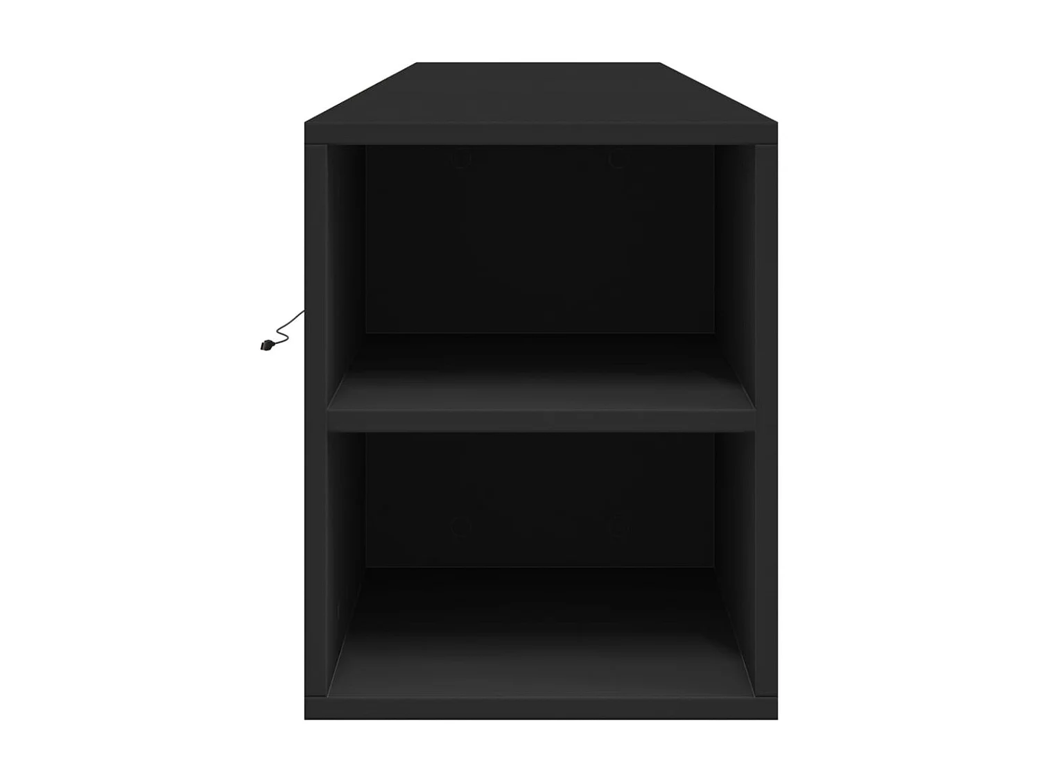 Móvel de parede para TV com luzes LED 180x31x39,5 cm preto