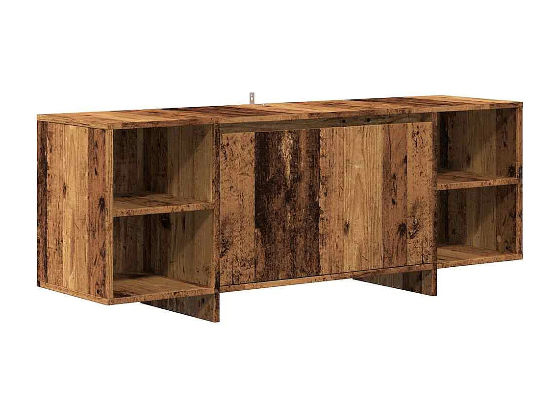 Meuble TV vieux bois 130x35x50 cm bois d'ingénierie