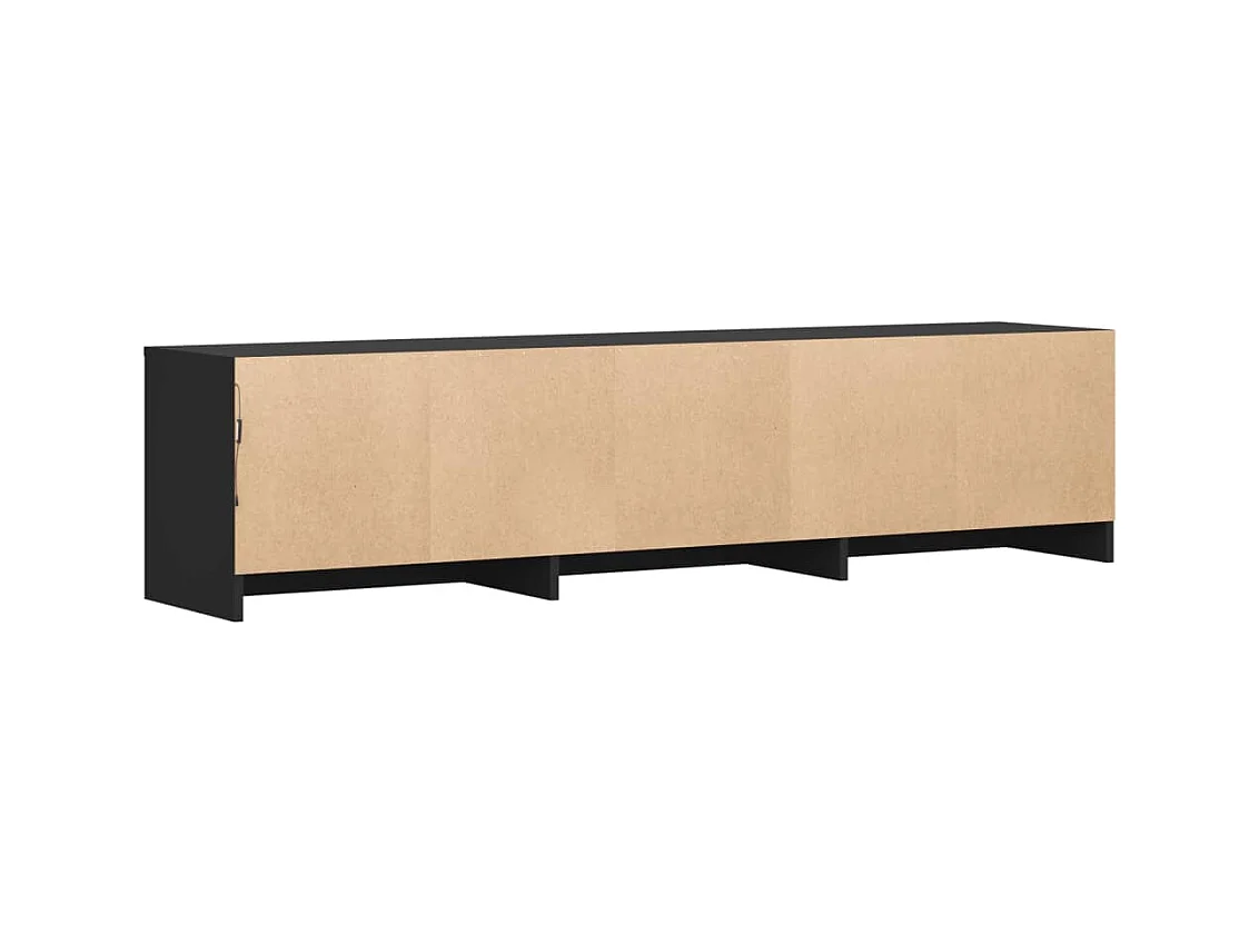 TV-Schrank mit LED-Beleuchtung Schwarz 165x34x40 cm