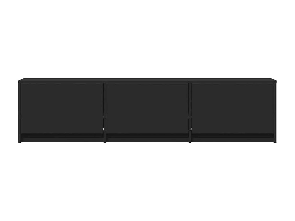 TV-Schrank mit LED-Beleuchtung Schwarz 165x34x40 cm