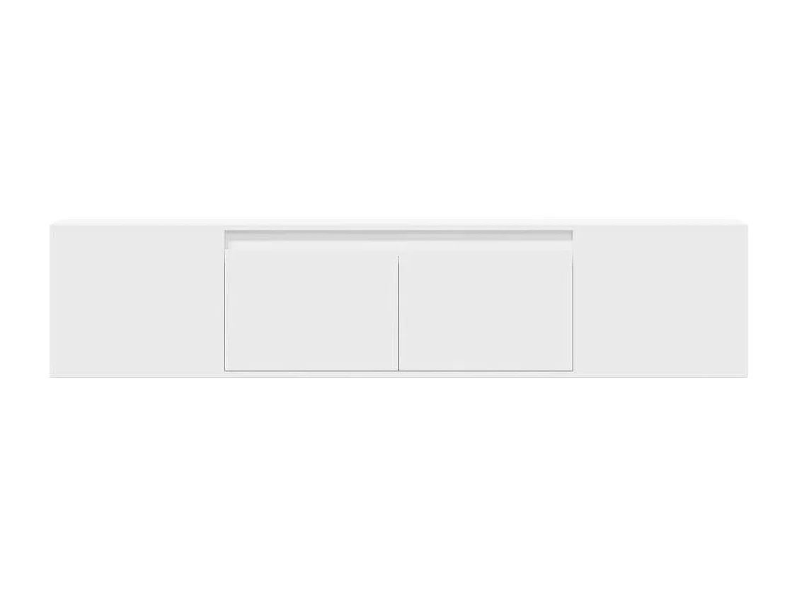 TV-Wandschrank mit LED-Beleuchtung Weiß 180x31x39,5 cm