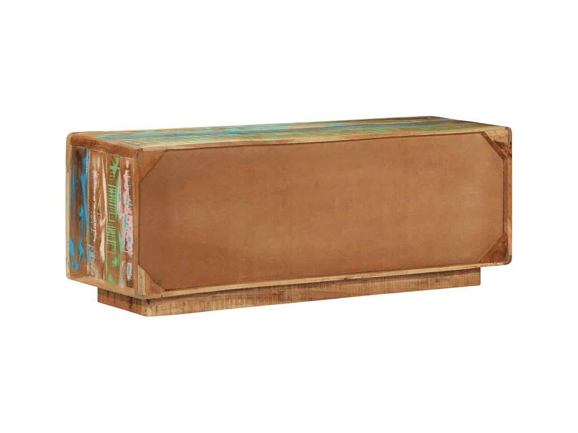 Mobile Porta TV 110x30x40 cm in Legno Massello di Recupero