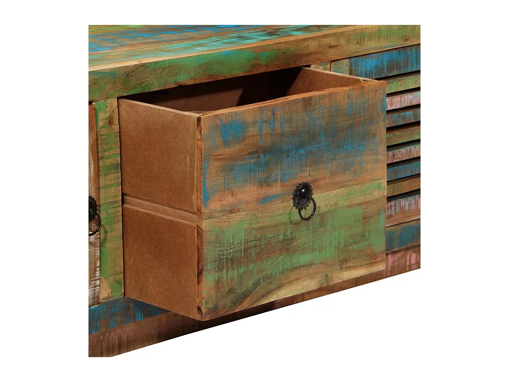 Mobile Porta TV 110x30x40 cm in Legno Massello di Recupero