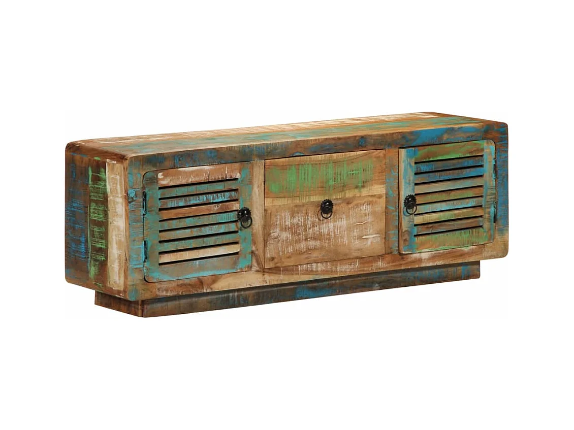 Mobile Porta TV 110x30x40 cm in Legno Massello di Recupero