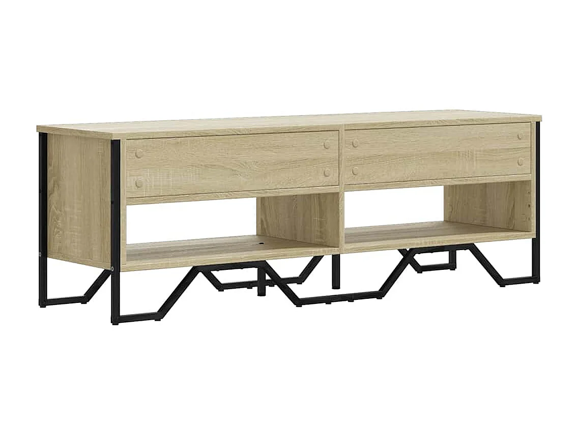 Meuble TV chêne sonoma 122x34x41 cm bois d'ingénierie